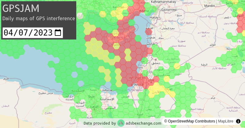 Gpsjam Gpsgnss Interference Map