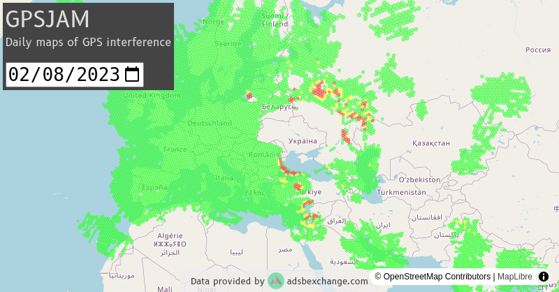 Gpsjam Gpsgnss Interference Map