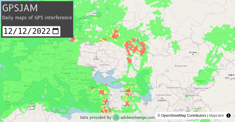 Gpsjam Gpsgnss Interference Map